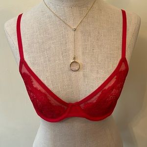 Sexy Red Lace Bra by I.N.C. With Red Lace Thong